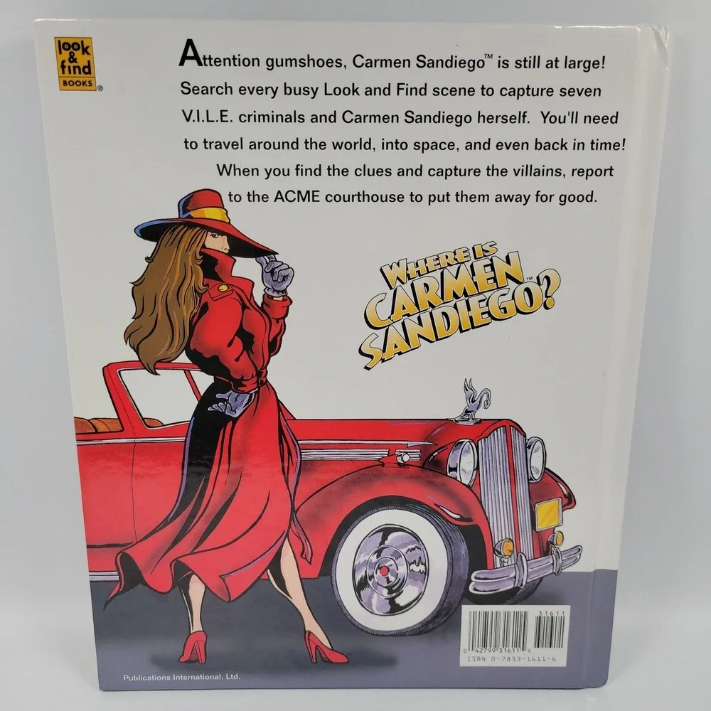 VTG‎ Where Is Carmen Sandiego Look And Find Book Lenaya Raack 1996